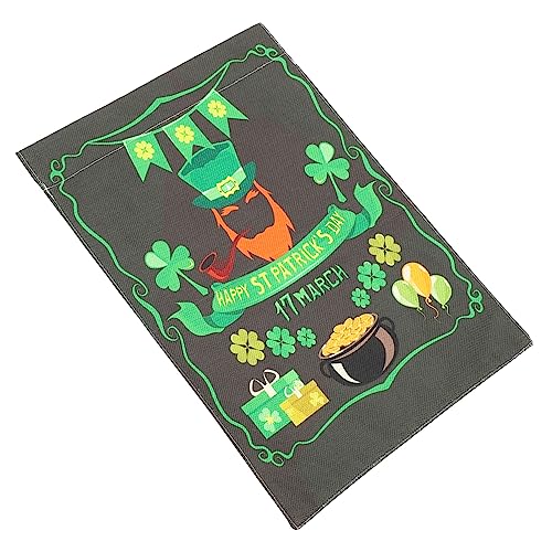 ibasenice Doppelseitige Patrick's Day Gartenflagge Wiederverwendbare Party Dekoration für Garten mit Einzigartigem Kleeblatt Design für Fröhliche Feiern und Festliche Anlässe von ibasenice