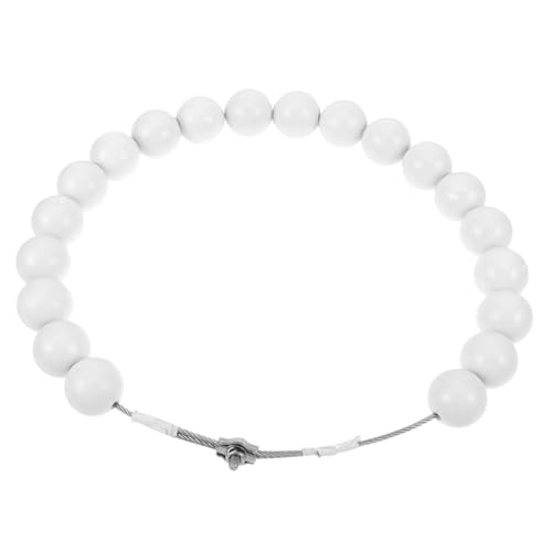 ibasenice Fahnenmast Perlenringe Windschutz Kettenring Wetterfeste Flaggenmast Zubehör mit Gewicht Passend für Fahnenstangen Einfache Schützt Flagge vor Beschädigung durch Wind von ibasenice