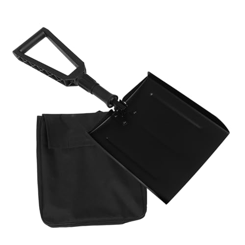 ibasenice Faltbare Schneeschaufel mit Eisenstiel Leichtes Schneeräumwerkzeug für Auto und Outdoor Faltbarer Schneeschieber mit Tragetasche Vielseitig Einsetzbar für Haus und Notfälle von ibasenice