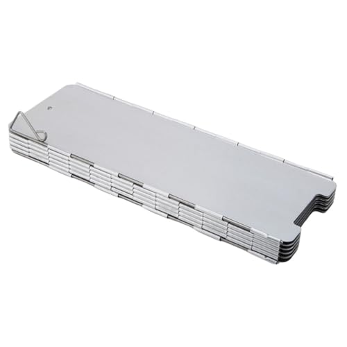 ibasenice Faltbarer Windschutz aus Aluminiumlegierung für Campingkocher Winddichte Herdplatte mit Erdspießen Wetterfester Outdoor Grill Gartenschutz Effizienter Windabweiser von ibasenice