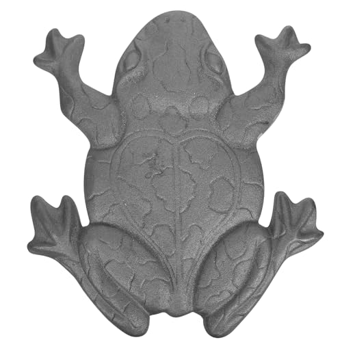 ibasenice Gusseisen Frosch Trittstein Garten Statue Robuste Trittsteine für Gartenwege Dekorative Froschskulptur für Außenbereiche Langlebige Gartenverzierung Gusseisen von ibasenice