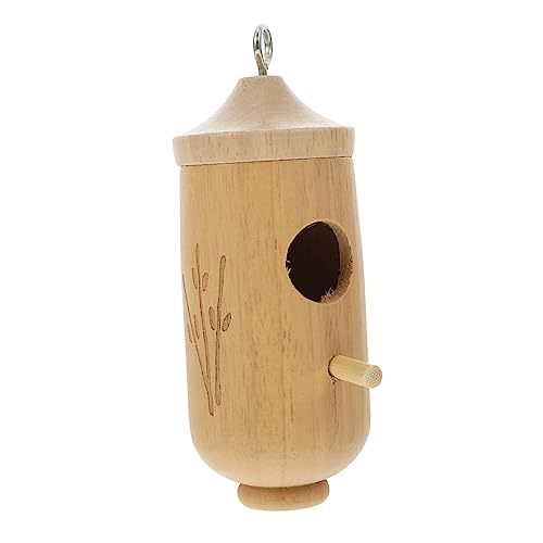 ibasenice Hängendes Hummingbird Haus aus Holz Mini Nest für Balkon Garten Terrasse Rustikales Design für Vögel Ruhen Brüten und Deko für Natur Leicht Einfach Aufzuhängen von ibasenice