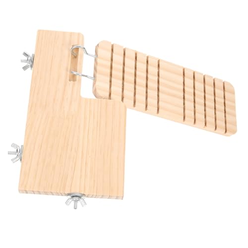 ibasenice Hamster Holzplattform Kletterspielzeug mit Wasserdichter Leiter und Aufhängung Natürliches Nager Spielbrett für Hamster Rennmäuse und Kleine Haustiere Fördert Bewegung und von ibasenice
