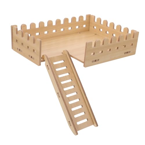 ibasenice Hamsterplattform aus Massivem Holz mit Leiter Kletterspielzeug für Käfig Doppelte Ebene für Meerschweinchen und Chinchillas Robustes Zubehör für Kleintierunterhaltung und Training ibasenice Hamsterplattform aus Massivem Holz mit Leiter Kletterspielzeug für Käfig Doppelte Ebene für Meerschweinchen und Chinchillas Robustes Zubehör für Kleintierunterhaltung und Training von ibasenice