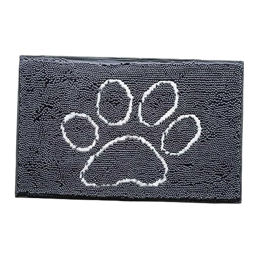 ibasenice Haustier Teppich aus Chenille mit TPR Rutsch Boden Wasserabsorbierende Matte für Hunde Katzen Waschbar Langlebig Leicht als Schlafplatz und Decke für Drinnen und Unterwegs von ibasenice