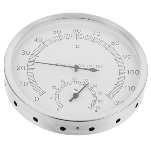 ibasenice Hochpräzises Sauna Hygrothermometer aus Langlebigem Edelstahl Sauna Raumthermometer mit Genauer Temperatur Luftfeuchtigkeitsmessung für Sichere Langzeitnutzung ibasenice Hochpräzises Sauna Hygrothermometer aus Langlebigem Edelstahl Sauna Raumthermometer mit Genauer Temperatur Luftfeuchtigkeitsmessung für Sichere Langzeitnutzung von ibasenice