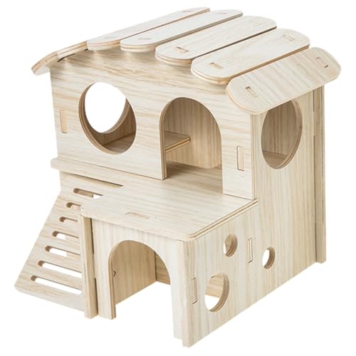 ibasenice Holz Maze Haus für Hamster und Kleintiere Doppellagige Villa mit Rampe Verschleißfestes Versteck für Meerschweinchen Chinchillas Igel und Zwergkaninchen Langlebiges Spielhaus ibasenice Holz Maze Haus für Hamster und Kleintiere Doppellagige Villa mit Rampe Verschleißfestes Versteck für Meerschweinchen Chinchillas Igel und Zwergkaninchen Langlebiges Spielhaus von ibasenice