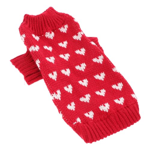 ibasenice Hundepullover für Kleine Hunde Herzmuster Warme Winterkleidung für Haustiere Runder Kragen für Valentinstag und Besondere Anlässe XL ibasenice Hundepullover für Kleine Hunde Herzmuster Warme Winterkleidung für Haustiere Runder Kragen für Valentinstag und Besondere Anlässe XL von ibasenice