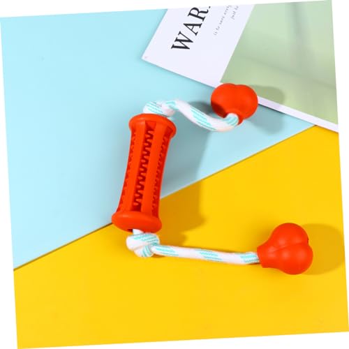 ibasenice Hundezahnpflege Kauspielzeug aus Langlebigem Ungiftigem Gummi Rot Reinigt Zähne Fördert Stressabbau Geeignet für Kleine und Mittlere Hunde Interaktives Beschäftigungsspielzeug zur von ibasenice