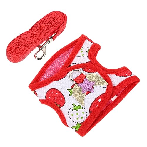 ibasenice Kaninchen Brustgeschirr aus Verstellbar Bequemes Hasengeschirr mit Dekorativer Weste für Kleine Kaninchen und Zwergkaninchen Geeignet für Auslauf und Spaziergänge von ibasenice