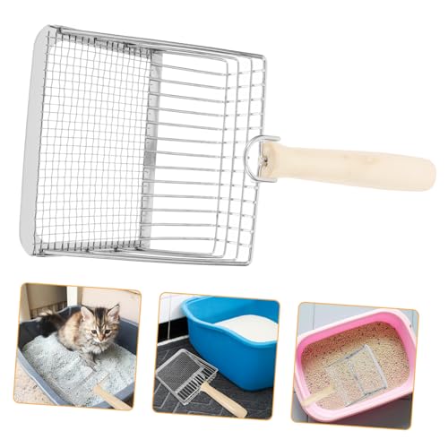 ibasenice Katzenschaufel mit Ergonomischem Holzgriff Langlebig und Rostfrei Lochstruktur für Effektive von Katzenstreu Komfortabel und Wiederverwendbar für Katzentoilette und Pellets ibasenice Katzenschaufel mit Ergonomischem Holzgriff Langlebig und Rostfrei Lochstruktur für Effektive von Katzenstreu Komfortabel und Wiederverwendbar für Katzentoilette und Pellets von ibasenice