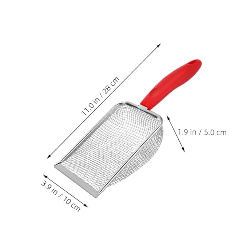 ibasenice Katzenschaufel mit Feinem Netzsieb Rostfrei Langlebig Präzise für Katzenstreuarten Vielseitig Einsetzbar Ergonomisch für Einfache Katzenklo von ibasenice