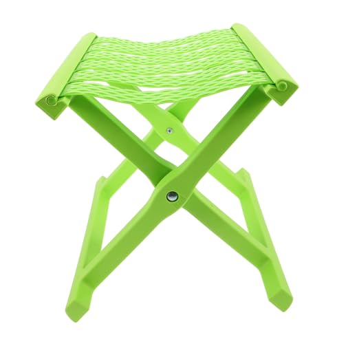ibasenice Klapper Außenhocker Strand Klappstuhl Tragbarer Angelhocker Klappbarer Outdoor-Stuhl Angeln Campingstuhl Angeln Klappstuhl Klapphocker im Freien Campinghocker Plastik Hellgrün von ibasenice