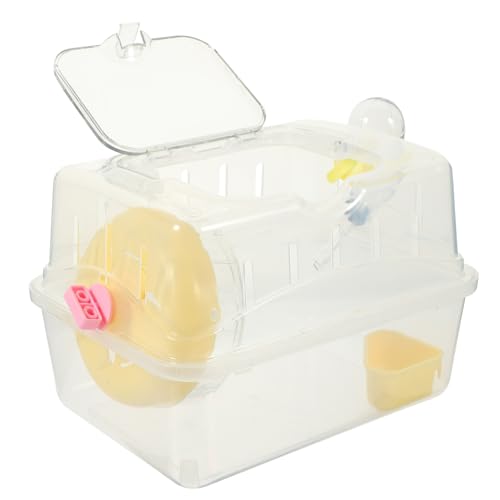 ibasenice Kleintier Transportbox mit Panoramadach Atmungsaktive Hamster Tragetasche Robuster Transparenter Käfig für Zwerghamster und Chinchillas für Reisen Camping Ausflüge und ibasenice Kleintier Transportbox mit Panoramadach Atmungsaktive Hamster Tragetasche Robuster Transparenter Käfig für Zwerghamster und Chinchillas für Reisen Camping Ausflüge und von ibasenice