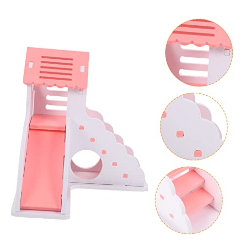 ibasenice Kreatives Hamsterversteck mit Leiter Mehrzweck Kleintierhaus Verstecken Schlafen und Trainieren DIY Bemalbar Buntes Hamsterspielzeug für Kleine Haustiere Klettern und Ausruhen von ibasenice