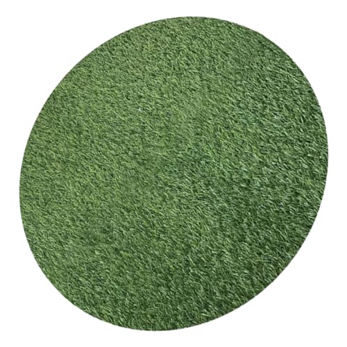 ibasenice Künstliche Grasmatte Runde Kunstrasen Tischunterlage Pflegeleicht Witterungsbeständig Dekorative Grasmatte für und Esszimmer von ibasenice