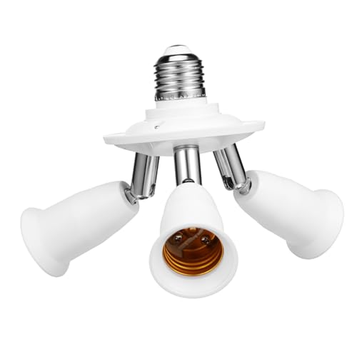 ibasenice LED Lampenfassung Adapter Rotierbarer Biegbarer Licht Sockel Splitter für Standard LED Leuchtmittel Drehbar Flexibel Sicher Einfach zu Montieren ibasenice LED Lampenfassung Adapter Rotierbarer Biegbarer Licht Sockel Splitter für Standard LED Leuchtmittel Drehbar Flexibel Sicher Einfach zu Montieren von ibasenice
