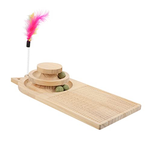 ibasenice Lagiges Katzendrehspielzeug aus Massivem Holz mit Trackball Interaktives Katzenspielzeug für Katzen und Kätzchen Fördert Bewegung und Krallenpflege Langlebiges Zufällige Farbe ibasenice Lagiges Katzendrehspielzeug aus Massivem Holz mit Trackball Interaktives Katzenspielzeug für Katzen und Kätzchen Fördert Bewegung und Krallenpflege Langlebiges Zufällige Farbe von ibasenice