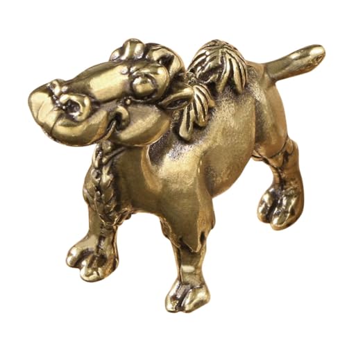 ibasenice Messing Kamel Figurine Stabile Vintage Tier Skulptur Langlebig für Tisch Regal Garten Deko Ornamente aus Robustem Messingmaterial von ibasenice