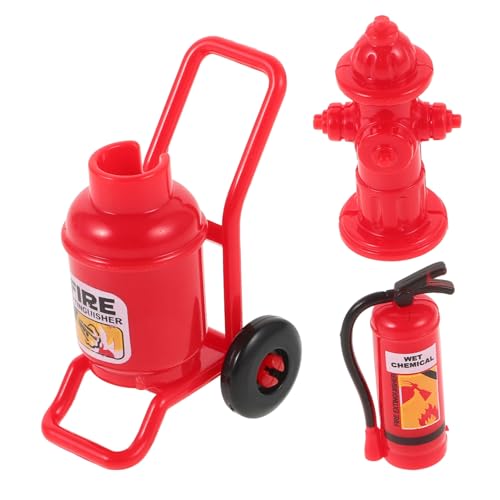 ibasenice Mini Feuerhydrant Set für Puppenhaus Teiliges Dekoratives Zubehör für Miniatur Szenen und DIY Projekte Perfektes Accessoire zur Verschönerung Ihres Dollhouses von ibasenice