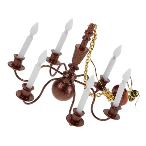 ibasenice Mini Kronleuchter Modell Partyhäuser Deckenleuchte Moderne Skurrile Wohndekoration Puppenhaus Miniaturen Kleine Puppen Weihnachtslampe Kleine Häuser Miniatur Ornamente von ibasenice