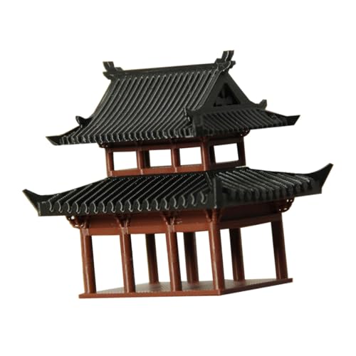 ibasenice Miniatur Chinesischer Pavillon Mikro Landschafts Ornament für Feengarten DIY Puppenhaus Aquarium Bonsai und Terrarium Dekoration Vielseitig Leicht Detailreich von ibasenice