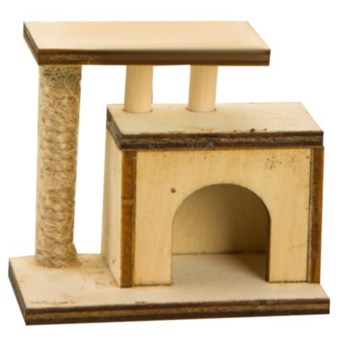 ibasenice Miniatur Katzen Kratzbaum Dekorativer Miniaturmöbel Zubehör für Kreative DIY Mini Häuser und Fotorequisiten von ibasenice