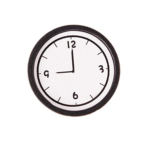 ibasenice Miniaturuhr Living Room Decoration wohnzimmerdeko Miniature wanduhre Mini Scale Uhren Anzeige Mini-Wanduhr Jumbo Uhrdekor Mini-Hängeuhr Mini-Uhr-Ornament Mini-Hausuhr hölzern Black von ibasenice