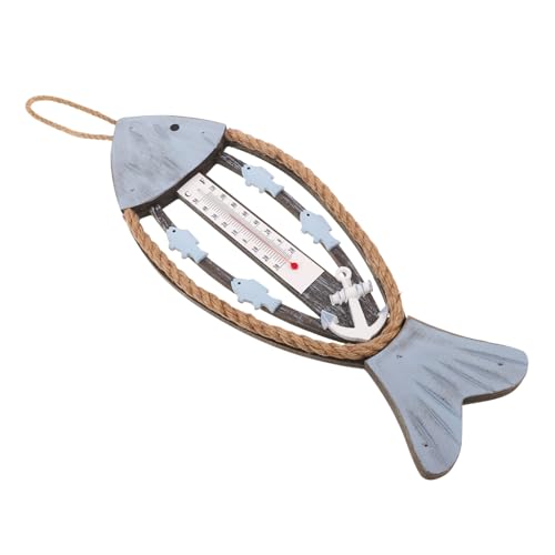 ibasenice Nautische Fischknochen Wandthermometer aus Holzoptik Küstenstil Temperaturanzeige Faderesistent Robust Für Garten Terrasse Flur Dekorationen ibasenice Nautische Fischknochen Wandthermometer aus Holzoptik Küstenstil Temperaturanzeige Faderesistent Robust Für Garten Terrasse Flur Dekorationen von ibasenice
