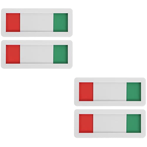 ibasenice 4 Stück Kreative Beschilderung Sichtschutztüranzeige Privatsphäre Türschild Besetzt-frei-Schild Datenschutz-Schild Magnetischer Aufhänger Klopfer Acryl Student Weiß Im Treffen von ibasenice