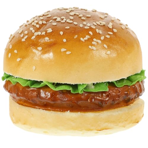 ibasenice Simulation Brot PU Burger Model Artificial Hamburger Fake Burger Fake Burger Photo Prop Fake Food Ornament for Kitchen Bakery Shop Table Display Künstliches Gefälschtes Brot von ibasenice