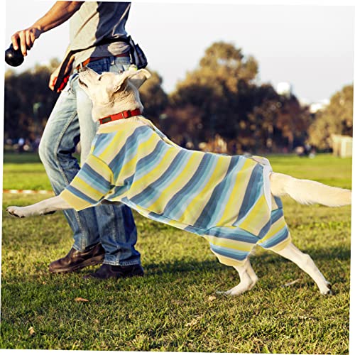 ibasenice Pet Operationsanzug Hunde Verstellbar Atmungsaktiv Leckschutz Genesungsanzug für Abdominalwunden Sterilisation von ibasenice