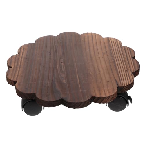 ibasenice Rolling Planter Tray mit Rädern Robuster Pflanzständer für und Außen Stabilem für Blumenkübel und Pflanzenuntersetzer Design mit Bremsen von ibasenice