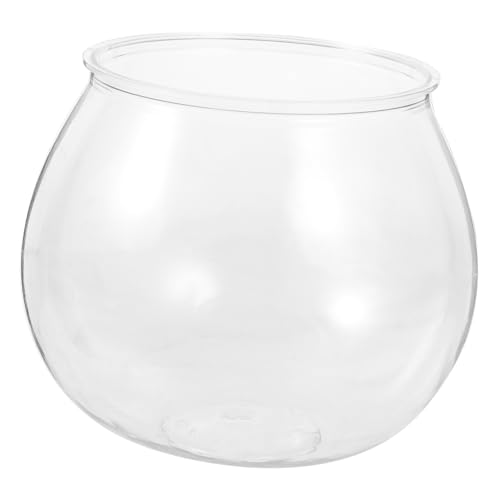 ibasenice Runder Transparenter Mini Fischtank Bruchsicheres Aquarien Vase für Fischzucht Dekorativer Schreibtischbehälter Transparent Pflegeleicht für Wohnraumgestaltung von ibasenice