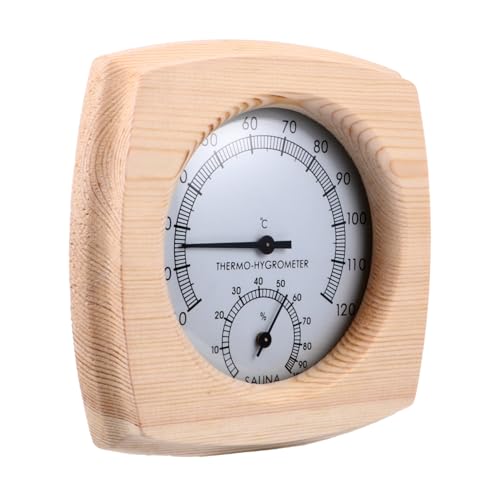 ibasenice Sauna Hygrothermograph Thermometer Hygrometer Messgerät Temperatur Feuchtigkeit Anzeige für Zuhause und Sauna Raum Zubehör von ibasenice