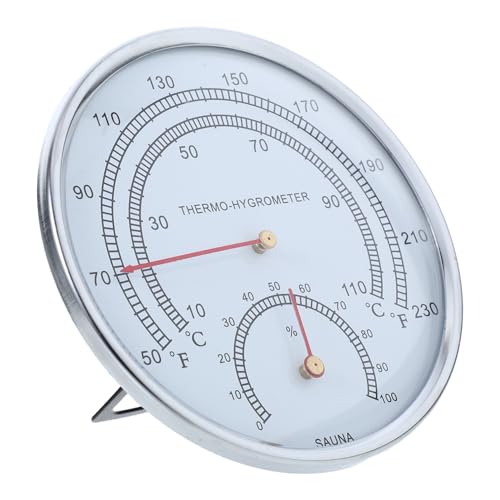 ibasenice Sauna Thermometer Hygrometer Hochpräzise Temperatur Feuchtigkeitsmessung Sauna Zubehör Innenraum Messgerät Langebig und Benutzerfreundlich für Dampfbad von ibasenice