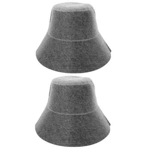 ibasenice Saunahut 2er-Pack, Saunakappe aus Filz für Damen Und Herren, Hitzeschutz-Kopfbedeckung mit Ohrenschutz für Dampfbad, Badehaus, Leichtes Und Schnelltrocknendes Design ibasenice Saunahut 2er-Pack, Saunakappe aus Filz für Damen Und Herren, Hitzeschutz-Kopfbedeckung mit Ohrenschutz für Dampfbad, Badehaus, Leichtes Und Schnelltrocknendes Design von ibasenice