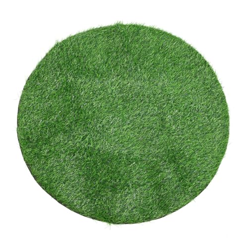 ibasenice Schachtdeckel Dekoration Rasen Grasmatte Gefälschter Tischläufer Aus Gras Kunstrasen Im Freien Outdoor-Teppich Haufen Falsches Gras Im Freien Gefälschte Grasquadrate Plastik Green von ibasenice