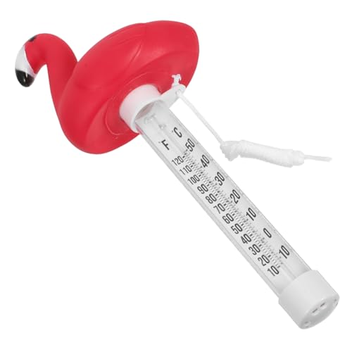ibasenice Schwimmendes Poolthermometer Flamingo Design Großes Display Einfach Ablesbar Vielseitig Einsetzbar für Schwimmbäder Sprudelbecken Teiche Indoor Outdoor Wasserfest von ibasenice