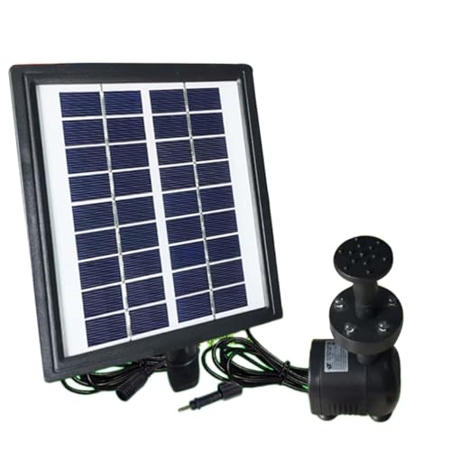 ibasenice Solar Teichpumpe mit LED licht Solarbetriebene Springbrunnenpumpe für Garten Teich Aquarium Sprühköpfe H Wasserspiel Förderhöhe Wasserzirkulation und Dekoration von ibasenice