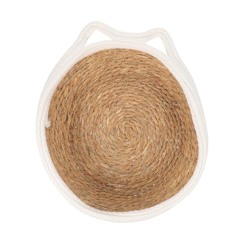 ibasenice Sommerliches Handgewebtes Katzennest aus Bulrush Atmungsaktives Strapazierfähiges Katzenbett für Kleine Haustiere bis Angenehmer Rückzugsort und Kühlender Schlafplatz für Drinnen ibasenice Sommerliches Handgewebtes Katzennest aus Bulrush Atmungsaktives Strapazierfähiges Katzenbett für Kleine Haustiere bis Angenehmer Rückzugsort und Kühlender Schlafplatz für Drinnen von ibasenice