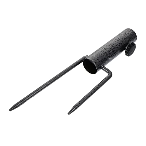 ibasenice Sonnenschirmstecker Schirmankerpfähle Erdspießbasis Strandschirmsandanker Schirmständer Outdoor Schirmbasen Strandschirmanker Strandsandgreifer Eisengrau von ibasenice