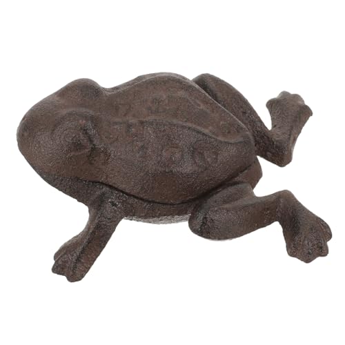 ibasenice Versteckte Schlüsselbox Gusseisen Frosch Design Wetterfester Schlüsselverstecker für Außenbereich Dekorative Aufbewahrung für Ersatzschlüssel und Kleine Gegenstände für Garten und von ibasenice