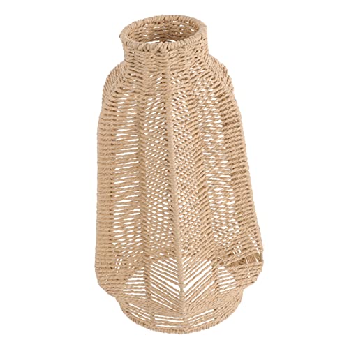 ibasenice Vintage Papier Lampenschirm für Hängelampe Rustikales Design für Restaurant und Robuste und Handgewebte Lampe Warmes Licht für Gemütliche von ibasenice