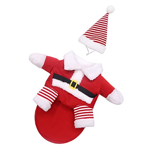 ibasenice Weihnachtliches Haustier Hundekostüm Cosplay Outfit Leicht Bequem für Mittelgroße bis Große Hunde Wärmende Fleecequalität Lustiges Partyoutfit für Festliche Anlässe von ibasenice