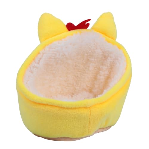 ibasenice Winterwarmes Dickes Hamsterbett in Niedlicher Hühnerform Gemütliches Haustiernest für Kleine Tiere Sicher und Bequem Tragbares Kuschelbett für Meerschweinchen Igel Zwergkaninchen von ibasenice