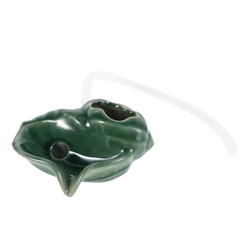 ibasenice Zen Gartenbrunnen Keramik Dekorative Wasserspritzfigur für Garten und Innenhof Brunnenverzierung mit Einzigartigem Design und Hoher Handwerkskunst von ibasenice
