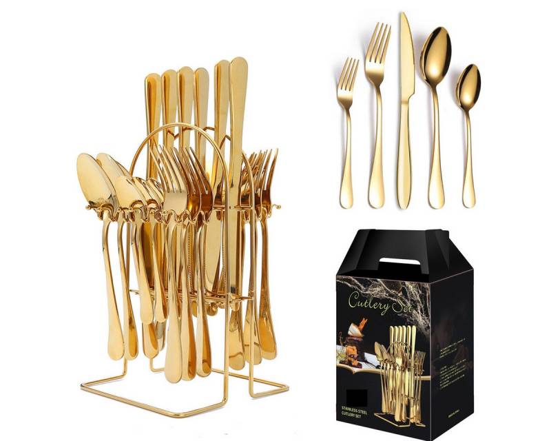 ibettertec Besteck-Set Besteckset,30 Stück Edelstahl Besteck Set 6 Personen,Spiegelpoliert, 6 Personen von ibettertec