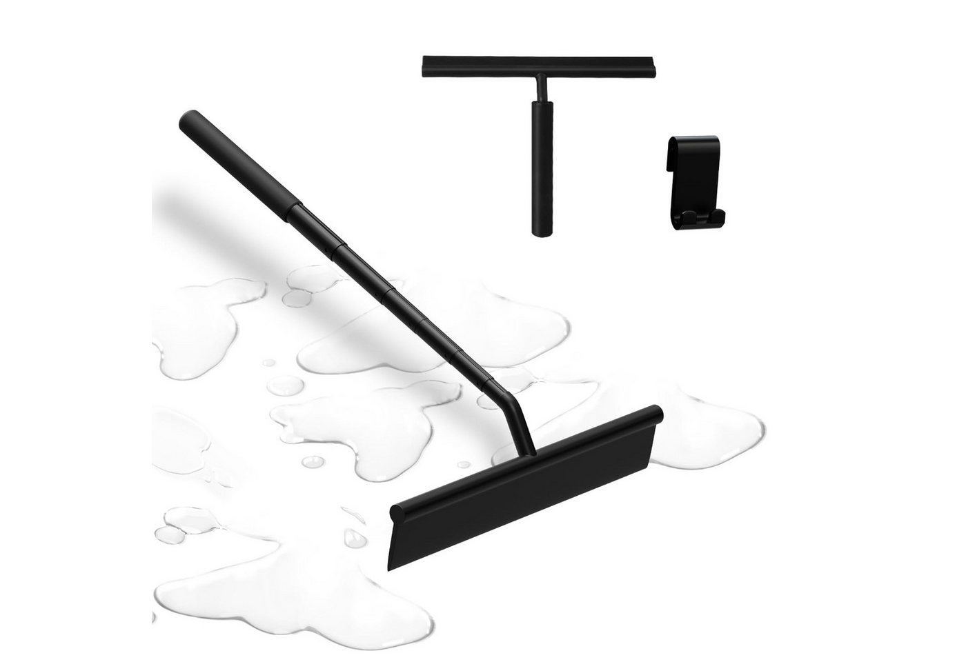 ibettertec Duschabzieher Duschabzieher Langer Stiel - Abzieher Dusche Schwarz 23.5-97cm, (Teleskop Fensterabzieher mit Halterung Duschabzieher Silikon, Abzieher Boden ohne Bohren, Duschkabinenabzieher fensterwischer) ibettertec Duschabzieher Duschabzieher Langer Stiel - Abzieher Dusche Schwarz 23.5-97cm, (Teleskop Fensterabzieher mit Halterung Duschabzieher Silikon, Abzieher Boden ohne Bohren, Duschkabinenabzieher fensterwischer) von ibettertec