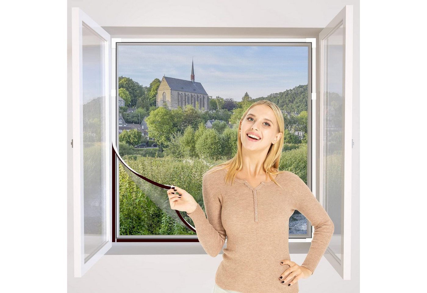 ibettertec Insektenschutz-Fensterrahmen Fliegenschutzgitter,DIY Insect Protection Magnetic Window, 130*150cm ibettertec Insektenschutz-Fensterrahmen Fliegenschutzgitter,DIY Insect Protection Magnetic Window, 130*150cm von ibettertec